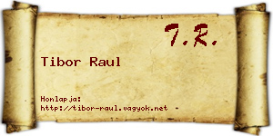 Tibor Raul névjegykártya